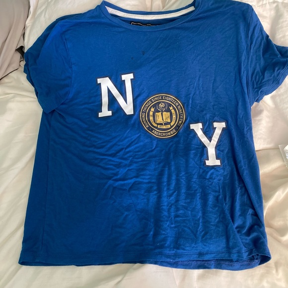 Abercrombie & Fitch Royal Blue Mid Crop Top - Picture 9 of 10